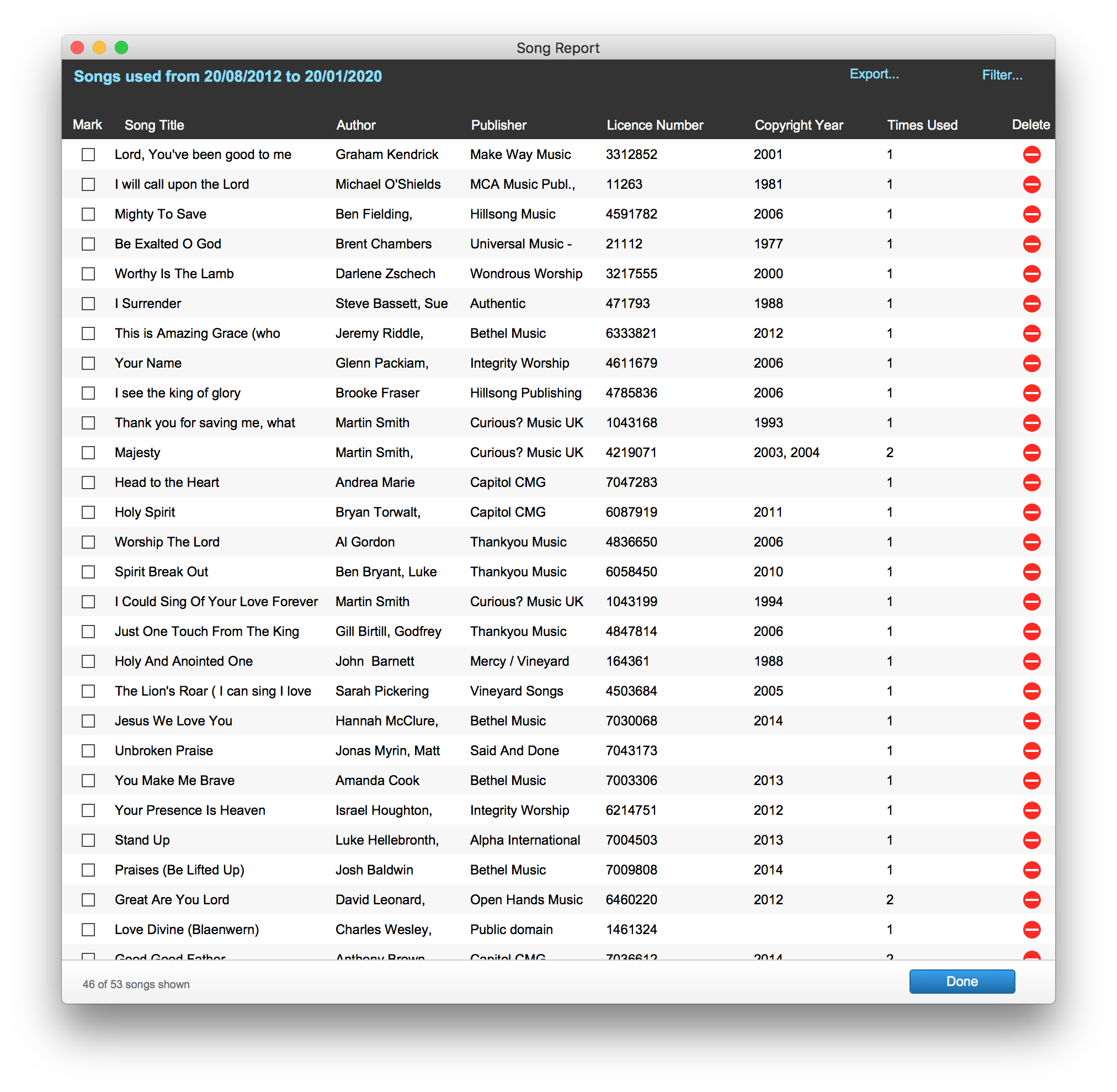 songlist